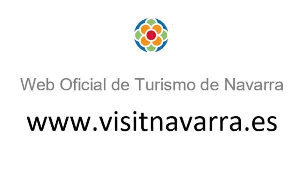 Logo de Turismo de Navarra con la web debajo